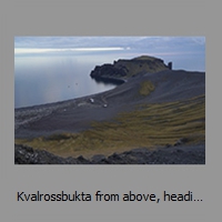 Kvalrossbukta from above, heading for our sail boat 